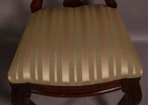 A SET OF 14 VICTORIAN SPEAR POINT DINING CHAIRS ON CABRIOLE LEGS - ADDITIONAL PHOTO 6