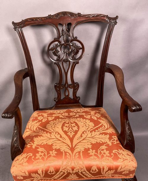A SUPERB SET OF 12 VICTORIAN CHIPPENDALE DINING CHAIRS MAHOGANY - ADDITIONAL PHOTO 10