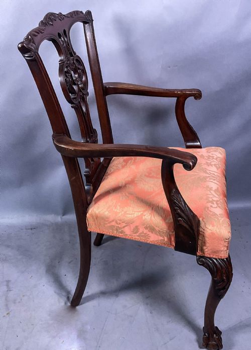 A SUPERB SET OF 12 VICTORIAN CHIPPENDALE DINING CHAIRS MAHOGANY - ADDITIONAL PHOTO 13