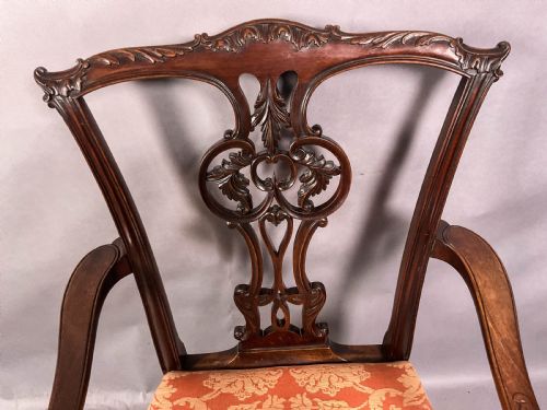 A SUPERB SET OF 12 VICTORIAN CHIPPENDALE DINING CHAIRS MAHOGANY - ADDITIONAL PHOTO 14