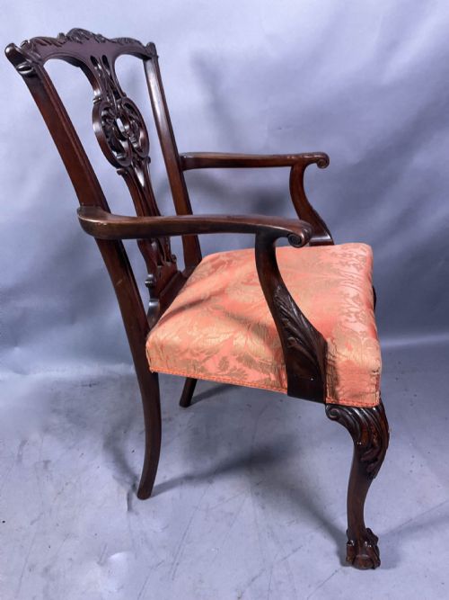 A SUPERB SET OF 12 VICTORIAN CHIPPENDALE DINING CHAIRS MAHOGANY - ADDITIONAL PHOTO 15