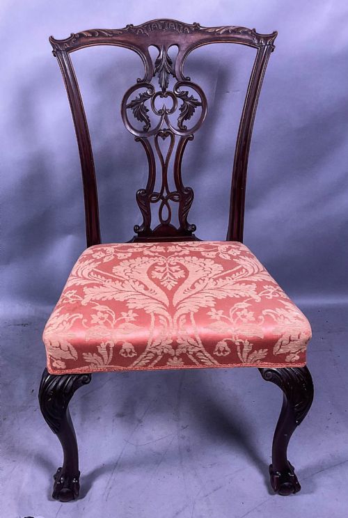 A SUPERB SET OF 12 VICTORIAN CHIPPENDALE DINING CHAIRS MAHOGANY - ADDITIONAL PHOTO 16