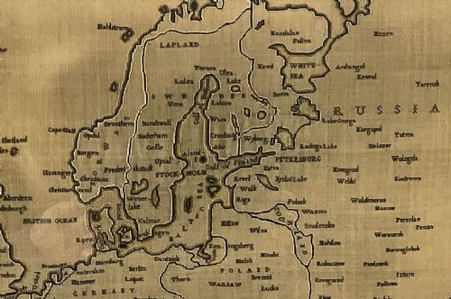 A VERY GOOD MAP SAMPLER C 1840 - ADDITIONAL PHOTO 1