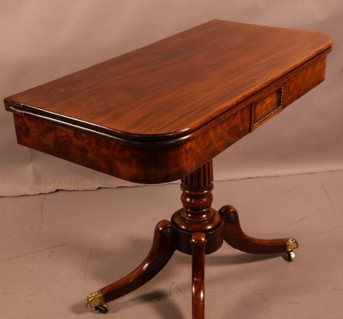 A GEORGIAN MAHOGANY GAMES TABLE - ADDITIONAL PHOTO 4