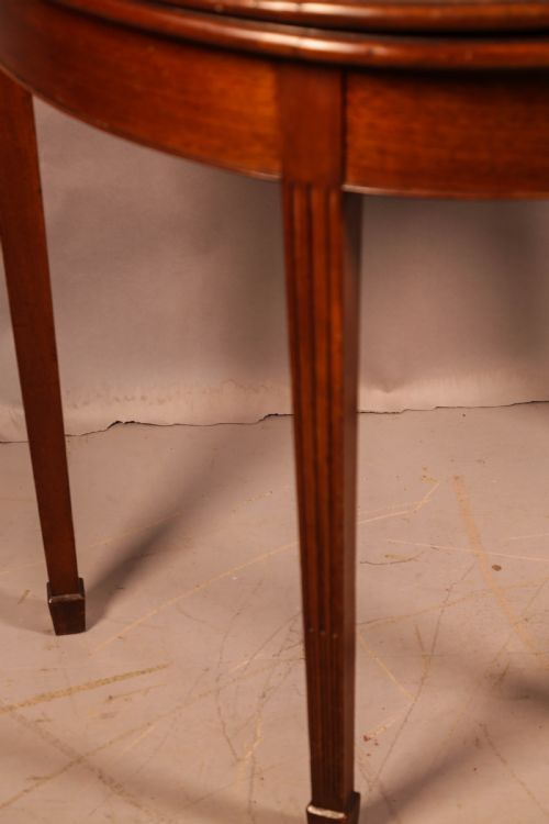 A GEORGIAN DEMI LUNE GAMES TABLE - ADDITIONAL PHOTO 9
