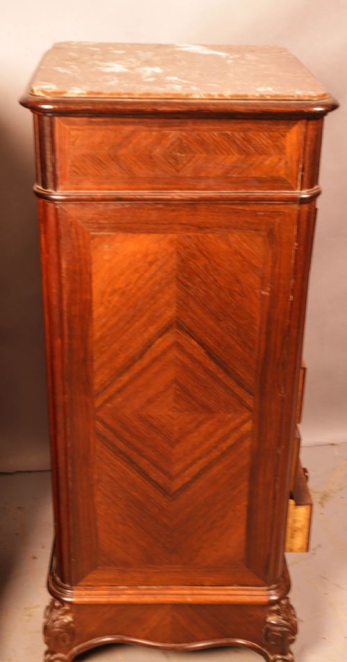 A PAIR OF FRENCH BEDSIDE CUPBOARDS IN WALNUT - ADDITIONAL PHOTO 8