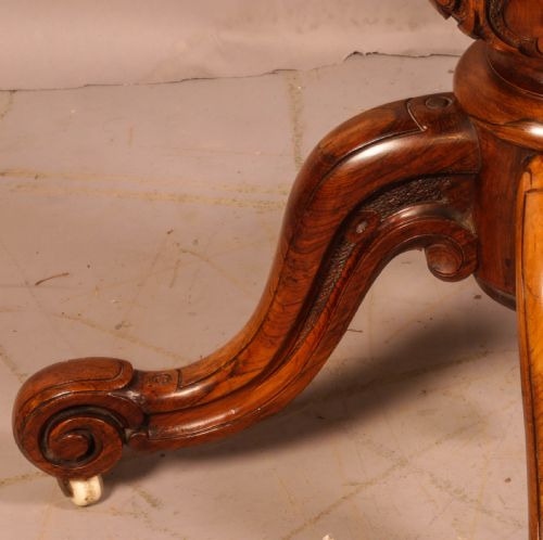 A GOOD WILLIAM IV TEA TABLE IN ROSEWOOD - ADDITIONAL PHOTO 2