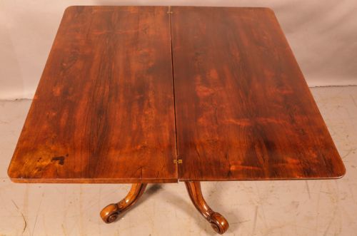 A GOOD WILLIAM IV TEA TABLE IN ROSEWOOD - ADDITIONAL PHOTO 9