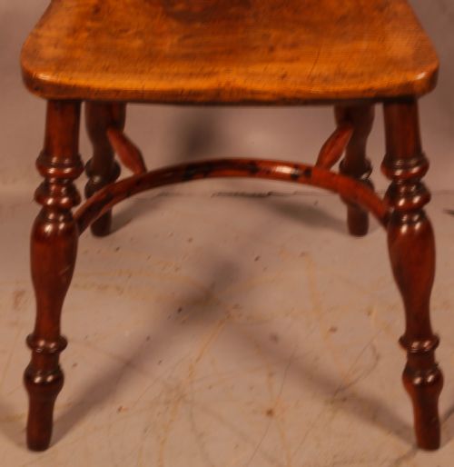 A BEST MODEL YEW WINDSOR KITCHEN CHAIR ALLSOP WORKSOP - ADDITIONAL PHOTO 3