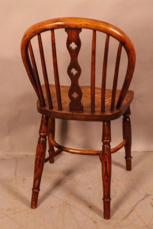 A GOOD LINCOLNSHIRE YEW WOOD KITCHEN WINDSOR CHAIR - ADDITIONAL PHOTO 1