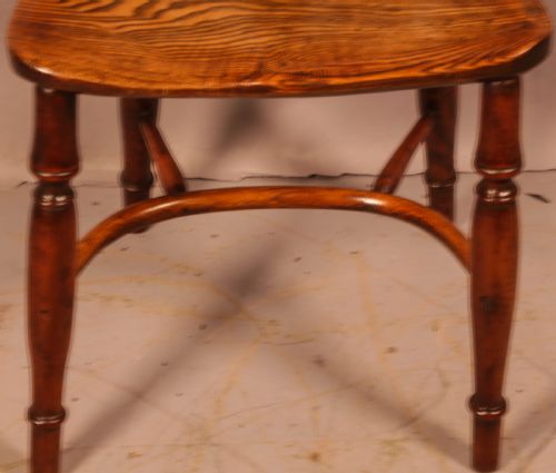 A GOOD LINCOLNSHIRE YEW WOOD KITCHEN WINDSOR CHAIR - ADDITIONAL PHOTO 5