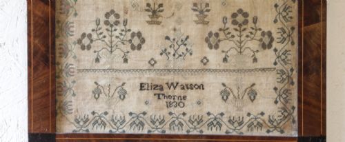 GEORGIAN NEEDLEWORK SAMPLER ELIZA WATSON OF THORNE 1820 - ADDITIONAL PHOTO 1