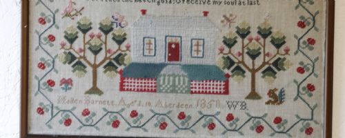 A NEEDLEWORK SAMPLER Y HELLEN BARNETT OF ABERDEEN AGED 10 - ADDITIONAL PHOTO 1