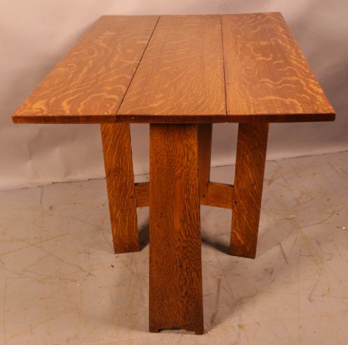 arts and crafts drop leaf dining table - CATEGORY: ANTIQUE TABLES - DATED 19TH CENTURY