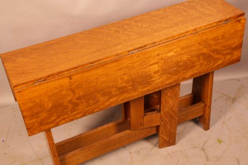 ARTS AND CRAFTS DROP LEAF DINING TABLE - ADDITIONAL PHOTO 1