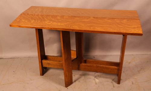 ARTS AND CRAFTS DROP LEAF DINING TABLE - ADDITIONAL PHOTO 6