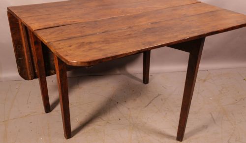 A VERY RARE GEORGIAN GATE LEG DINING TABLE IN YEW WOOD - ADDITIONAL PHOTO 3