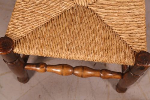 A RARE GENUINE MATCHING SET OF 6 GEORGIAN LADDER BACK DINING CHAIRS IN ELM - ADDITIONAL PHOTO 12