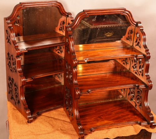 A MATCHING PAIR OF MAHOGANY MINIATURE STANDS - ADDITIONAL PHOTO 1