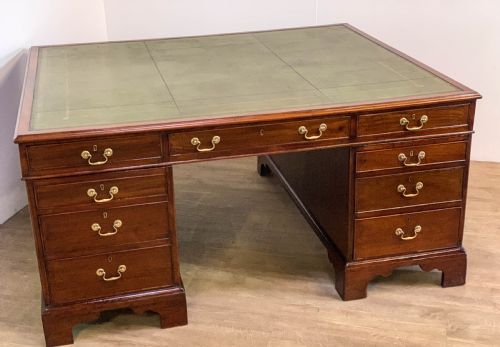 a super victorian mahogany partners desk - CATEGORY: ANTIQUE DESKS - DATED VICTORIAN