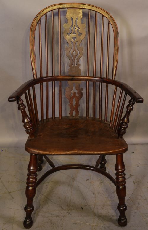 high back yew wood windsor chair gabbitass worksop - CATEGORY: ANTIQUE CHAIRS - DATED 19TH CENTURY