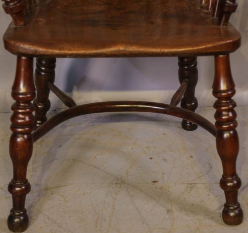 HIGH BACK YEW WOOD WINDSOR CHAIR GABBITASS WORKSOP - ADDITIONAL PHOTO 3