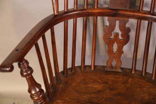 HIGH BACK YEW WOOD WINDSOR CHAIR GABBITASS WORKSOP - ADDITIONAL PHOTO 6