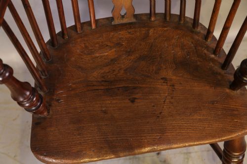HIGH BACK YEW WOOD WINDSOR CHAIR GABBITASS WORKSOP - ADDITIONAL PHOTO 10