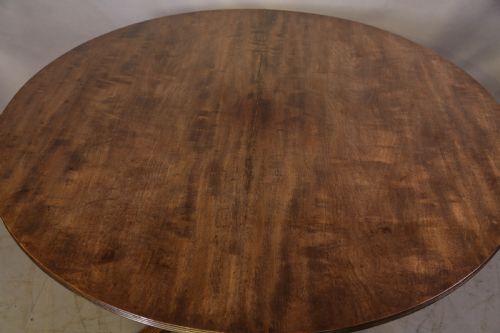 A RARE GEORGIAN CIRCULAR TOP DINING TABLE IN MAHOGANY - ADDITIONAL PHOTO 5