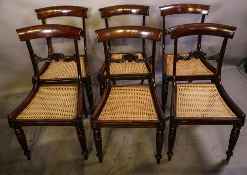 a super set of 6 regency dining chairs in rosewood - CATEGORY: ANTIQUE CHAIRS - DATED REGENCY
