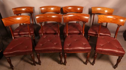 A SUPER SET OF 8 VICTORIAN DINING CHAIRS MAHOGANY - ADDITIONAL PHOTO 1