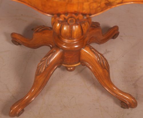 A VICTORIAN BURR WALNUT GAMES TABLE - ADDITIONAL PHOTO 6