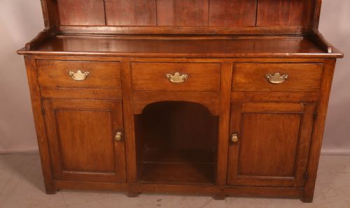 A GEORGIAN OAK WELSH DRESSER VERY SMALL SIZE - ADDITIONAL PHOTO 2