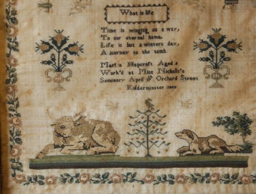 NEEDLEWORK SAMPLERMARTHA HOBCROFT 1839 - ADDITIONAL PHOTO 2
