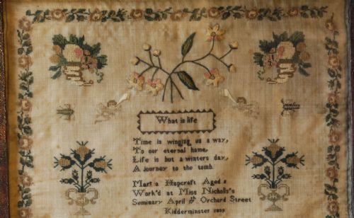 NEEDLEWORK SAMPLERMARTHA HOBCROFT 1839 - ADDITIONAL PHOTO 3