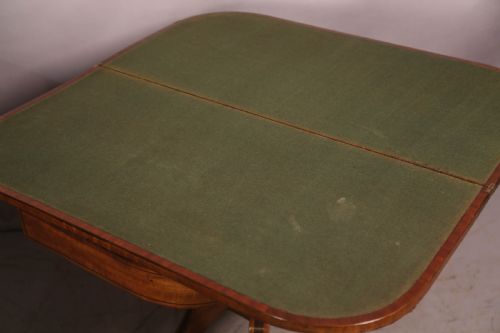 A GOOD REGENCY GAMES TABLE IN MAHOGANY - ADDITIONAL PHOTO 7