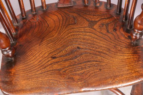 A YEW WOOD LOW BACK WINDSOR CHAIR ROCKLEY MAKER - ADDITIONAL PHOTO 10