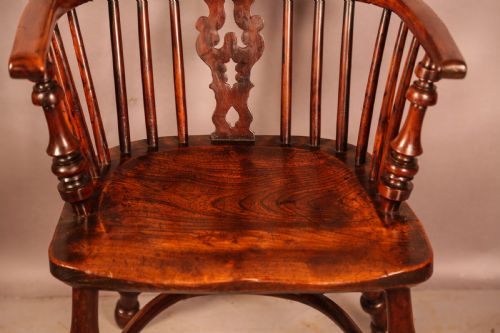 A SUPER YEW WOOD WINDSOR CHAIR BY GABBITASS OF WORKSOP - ADDITIONAL PHOTO 4