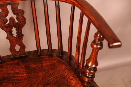A SUPER YEW WOOD WINDSOR CHAIR BY GABBITASS OF WORKSOP - ADDITIONAL PHOTO 6