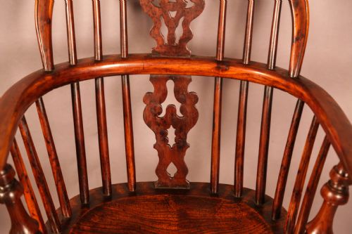 A SUPER YEW WOOD WINDSOR CHAIR BY GABBITASS OF WORKSOP - ADDITIONAL PHOTO 7