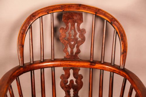 A SUPER YEW WOOD WINDSOR CHAIR BY GABBITASS OF WORKSOP - ADDITIONAL PHOTO 8