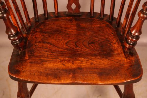 A SUPER YEW WOOD WINDSOR CHAIR BY GABBITASS OF WORKSOP - ADDITIONAL PHOTO 10