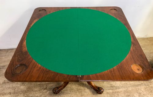 A QUALITY VICTORIAN BURR WALNUT GAMES TABLE - ADDITIONAL PHOTO 2