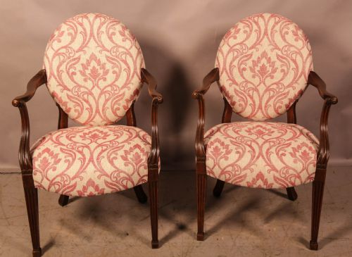 a beutiful pair of geogian 18th c salon chairs - CATEGORY: ANTIQUE CHAIRS - DATED 18TH CENTURY