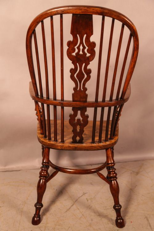 A VERY GOOD YEW WINDSOR CHAIR BY GABBITASS OF WORKSOP C 1840 - ADDITIONAL PHOTO 1