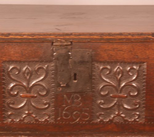 A VERY NICE 17TH CENTURY DOCUMENT BOX IN OAK MB 1695 - ADDITIONAL PHOTO 1