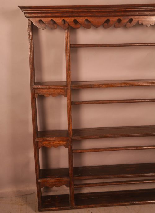 A GEORGIAN PLATE RACK IN OAK - ADDITIONAL PHOTO 2