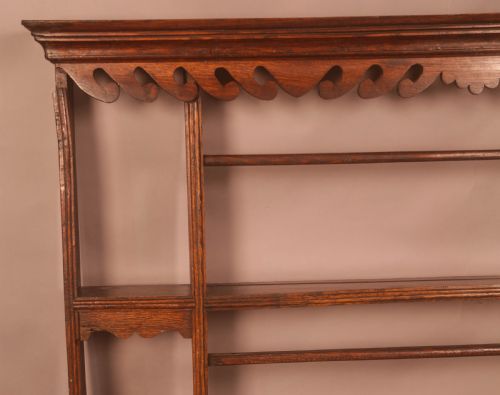 A GEORGIAN PLATE RACK IN OAK - ADDITIONAL PHOTO 3
