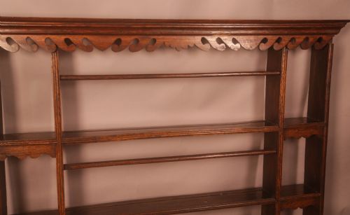 A GEORGIAN PLATE RACK IN OAK - ADDITIONAL PHOTO 5
