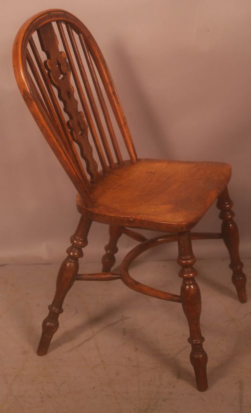 A RARE ALLSOP KITCHEN CHAIR IN YEW WOOD - ADDITIONAL PHOTO 1